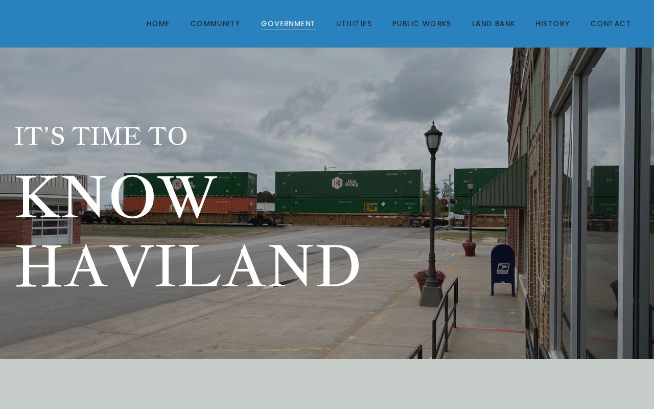Haviland city government page and arrest record context