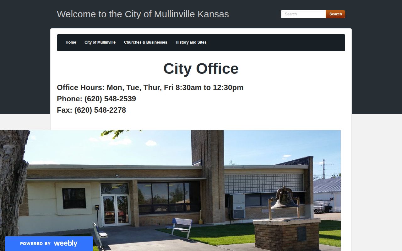 Mullinville official city information and arrest record contact context